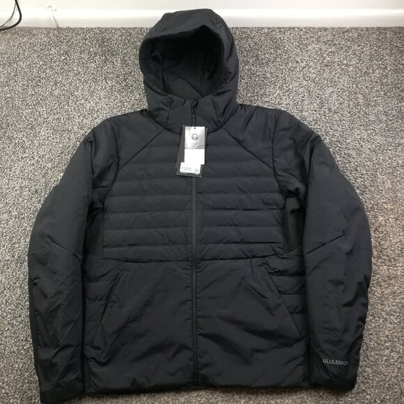 NWT 2024 Lululemon Jacket Down For It All Hoodie Black Mens Large $228 - Picture 1 of 12